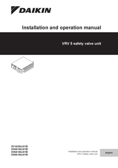 Daikin SV6A14AJV1B Installation And Operation Manual