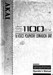 Akai S1100EX Owner's Manual