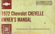 Chevrolet CHEVELLE 1972 Owner's Manual
