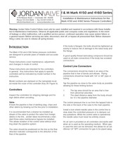 Jordan Valve I & M Mark 4150 Series Installation & Maintenance Instructions Manual