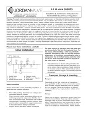 Jordan Valve I&M Mark 508UBS Installation & Maintenance Instructions Manual