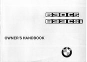 BMW 633CSi Owner's Handbook Manual