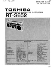 Toshiba RT-S652 Manual