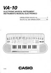 Casio VA-10 Operation Manual