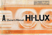 Toyota Hi-Lux 1973 Owner's Manual