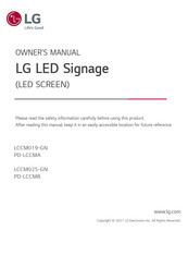 LG LCCM019-GN Owner's Manual