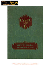 Essex Electronics SUPER 6 1932 Owner's Manual