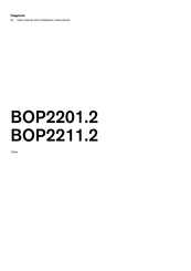Gaggenau BOP2201.2 User Manual And Installation Instructions