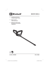 EINHELL 3410933 Operating Instructions Manual