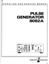 HP 8082a Operating And Service Manual