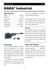 KAKA Industrial SBG-30 Operation Manual