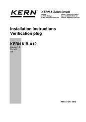 KERN KIB-A12 Installation Instructions Manual