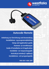Westfalia Autocode-Remote Setup Manual