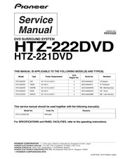 Pioneer HTZ-221DVD Service Manual
