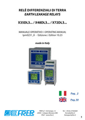 FRER X35DL3 Operating Manual