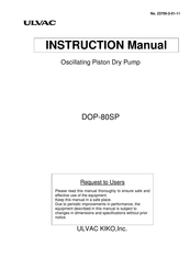 Ulvac DOP-80SP Instruction Manual