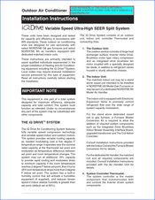 Nortek iQ Drive Installation Instructions Manual