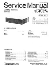 Technics SL-PJ37A Service Manual