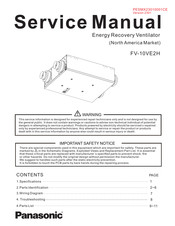 Panasonic FV-10VE2H Service Manual