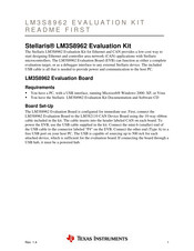 Texas Instruments Stellaris LM3S8962 Read Me First