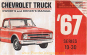 Chevrolet 10-30 1967 Series Owner's And Driver's Manual