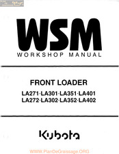 Kubota WSM LA351 Workshop Manual