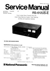 Panasonic RS-612US-E Service Manual