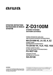 Aiwa Z-D3100M Operating Instructions Manual