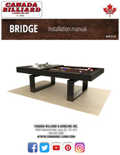 CANADA BILLARD & BOWLING INC BRIDGE Installation Manual