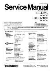 Technics SL- D212 K Service Manual