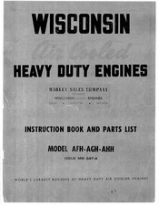 Wisconsin AFH-AGH-AHH Instruction Book And Parts List