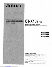 Aiwa CT-X409 Operating Instructions Manual