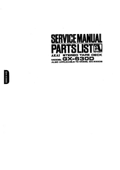 Akai GX-630D Service Manual
