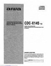 Aiwa CDC-X145 Operating Instructions Manual
