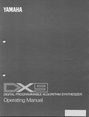 Yamaha DX9 Operating Manual