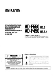 Aiwa AD-F550 E Operating Instructions Manual
