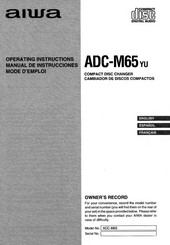 Aiwa ADC-M65 YU Operating Instructions Manual