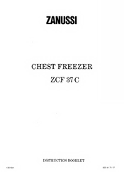 Zanussi ZCF 37 C Instruction Booklet