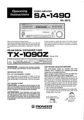Pioneer SA-1490 Operating Instructions Manual