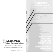 Audiovox MVX-550 Owner Operating Instructions