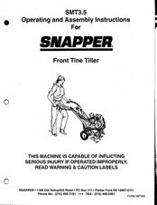 Snapper SMT3.5 Customer's Operating And Assembly Instructions