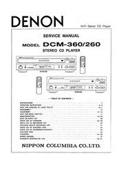 Denon DCM-260 Service Manual