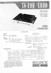 Sony TA-E88B Service Manual