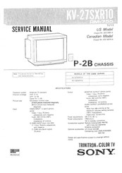 Sony Trinitron KV-27SXR10 Service Manual