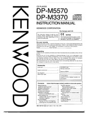 Kenwood DP-M3370 Instruction Manual