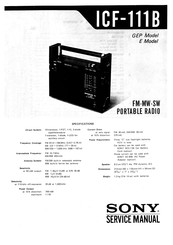 Sony ICF-111B Service Manual
