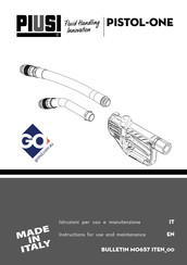 Piusi PISTOL-ONE Instructions For Use And Maintenance Manual