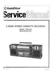 LG GoldStar TSR-940 Service Manual