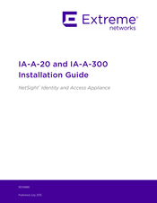 Extreme Networks IA-A-20 Installation Manual