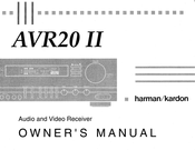 Harman Kardon AVR20 II Owner's Manual